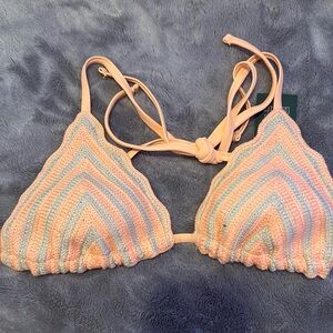 Orange bikini top